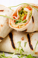 Tortilla Wrap Cut in Half