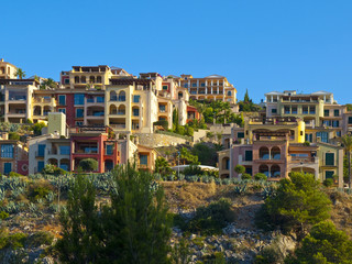 Fototapeta na wymiar Colorful Apartments in Majorca