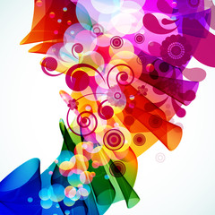 Eps Abstract colorful floral background. Vector.