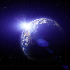 Sunset Of Earth Planet