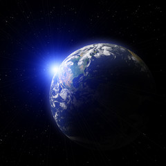 Sunset Of Earth Planet