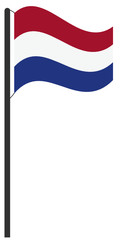 Flaggenmast Niederlande