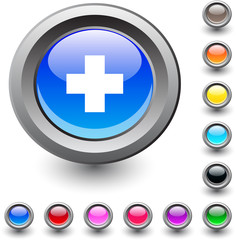 Fototapeta premium Plus round button