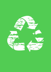 grunge recycle sign