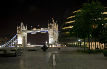 Tower Bridge and County Hall at Night