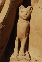 Cat Sand Sculpture