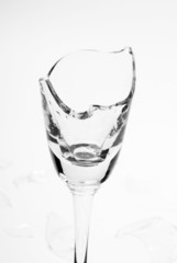 Broken wineglass