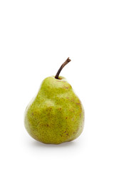 A fresh ripe pear isolated on a white background