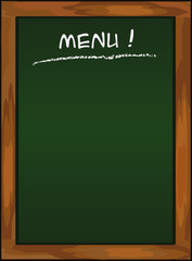 Menu blacboard green