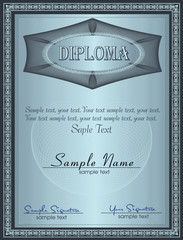 Diploma blue vector
