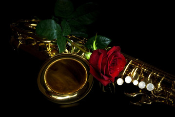 sax and rose
