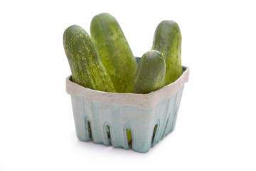 Kirby Cucumbers in Basket