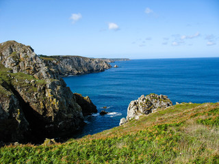 Sea coast in Brittany (Finistère, France)