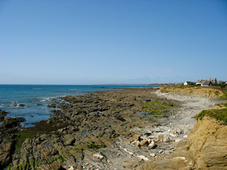 Fototapeta na wymiar Sea coast in Brittany (Finistère, France)