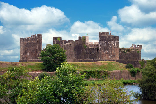 Caerphilly Castle Rear View
