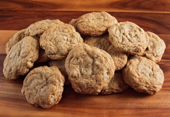 chocolate chip cookie pile