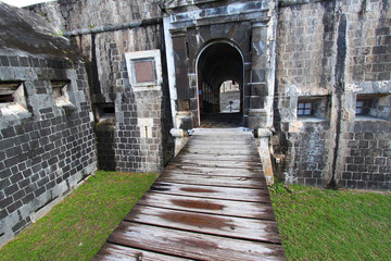 Fototapeta na wymiar Brimstone Hill Fortress - Saint Kitts