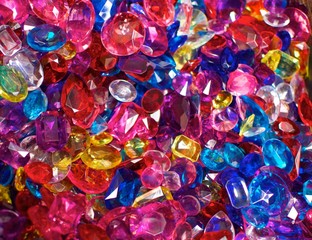 Brightly Colored Plastic Jewels