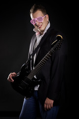 Obraz premium Portrait of young guitarist
