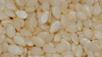 Very close view of sesame seeds