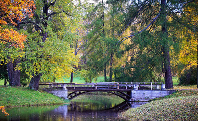 Old bridge in Tsarskoye selo, Russia