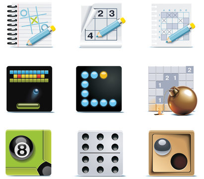 Vector video games icons. Part 2