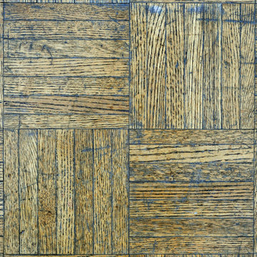 Scraped wooden floor