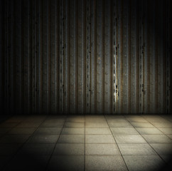 old metallic interior