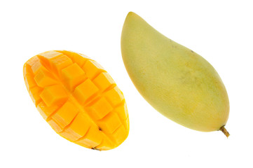 Tropical Fruit, Mango On White Background
