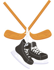 Naklejka premium Hockey skates