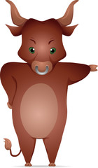 Obraz premium Bull Presenting (Something)