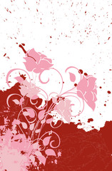 grunge rose et rouge