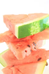Crédence de cuisine en verre imprimé Tranches de fruits tranches de pastèque