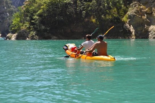 Cano&euml; dans les gorges du verdon