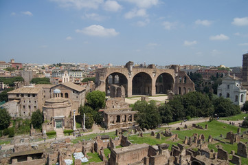 Fototapeta na wymiar Ruinas del palatino romano