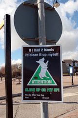 do not leave dog mess sign