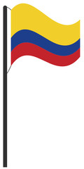 Flaggenmast Republik Kolumbien