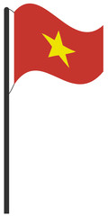 Flaggenmast Sozialistische Republik Vietnam