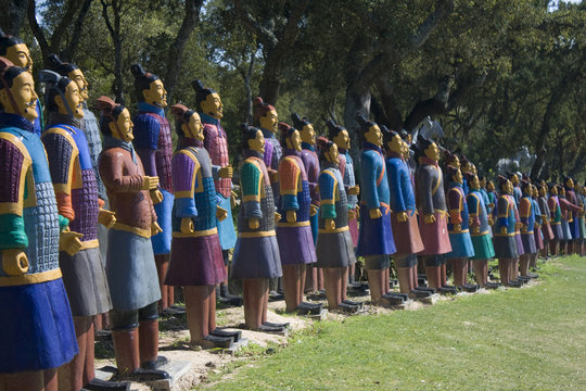 One Chinese Army Represented By Clay Statues