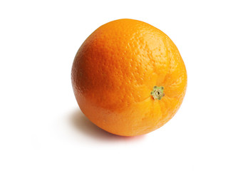 an orange on a white background Ð with clipping path