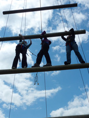 a team building exercise outdoors