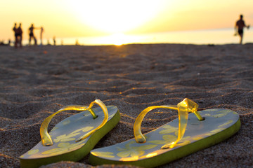 Sandals on sand