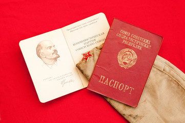 external Soviet era passport and party card