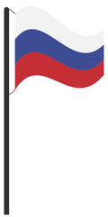 Flaggenmast Russland