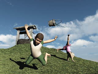 Jack and Jill falling © heywoody