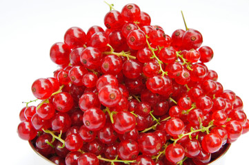 Fresh redcurrants redcurrants isolated on white background