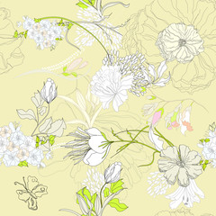 Floral seamless wallpaper