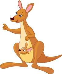  Cartoon Kangaroo and Joey © Anna Velichkovsky
