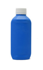 blue plastic bottle