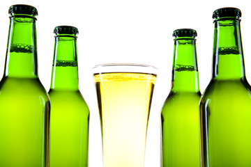 Beer glass isolated on the white background